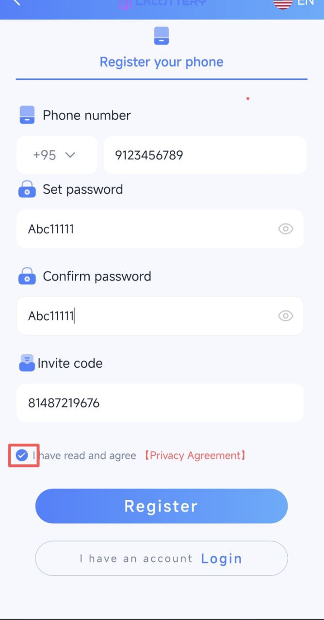 Ck Lottery Register Step 4